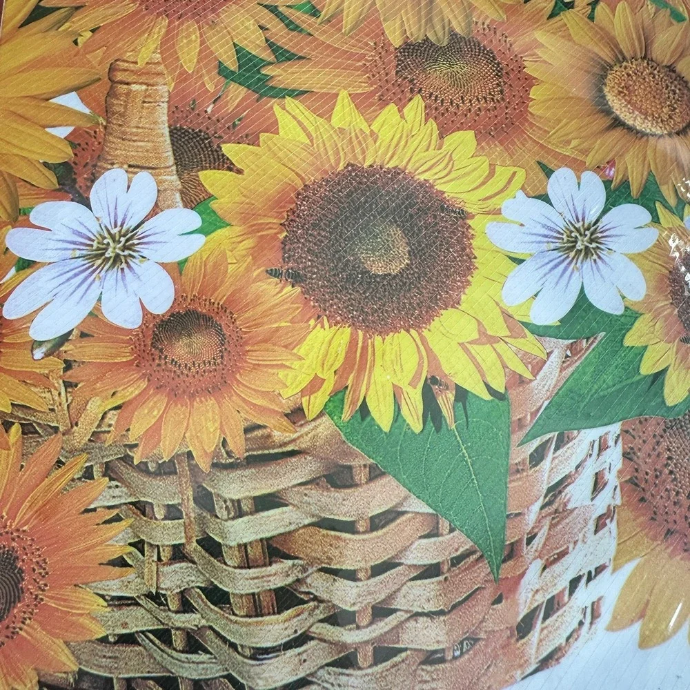 Vintage NEW Sunflower Placemat Set 4 Placemats 4 Coasters Floral Yellow SEALED